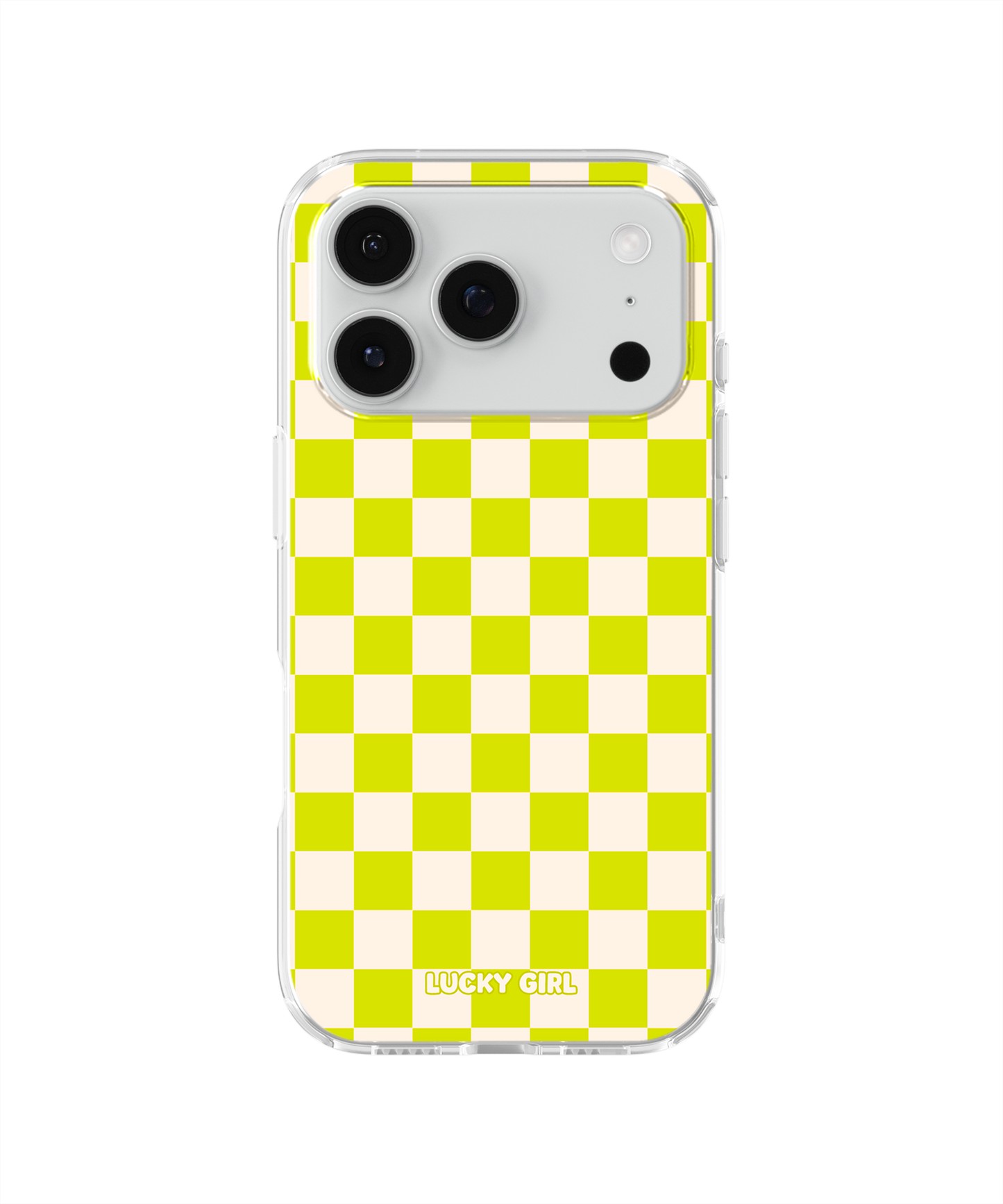 Electric Lime Checkers II Clear Case Insert