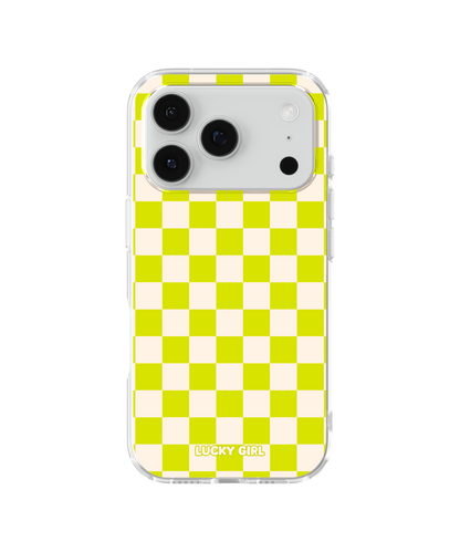 Electric Lime Checkers II Clear Case Insert