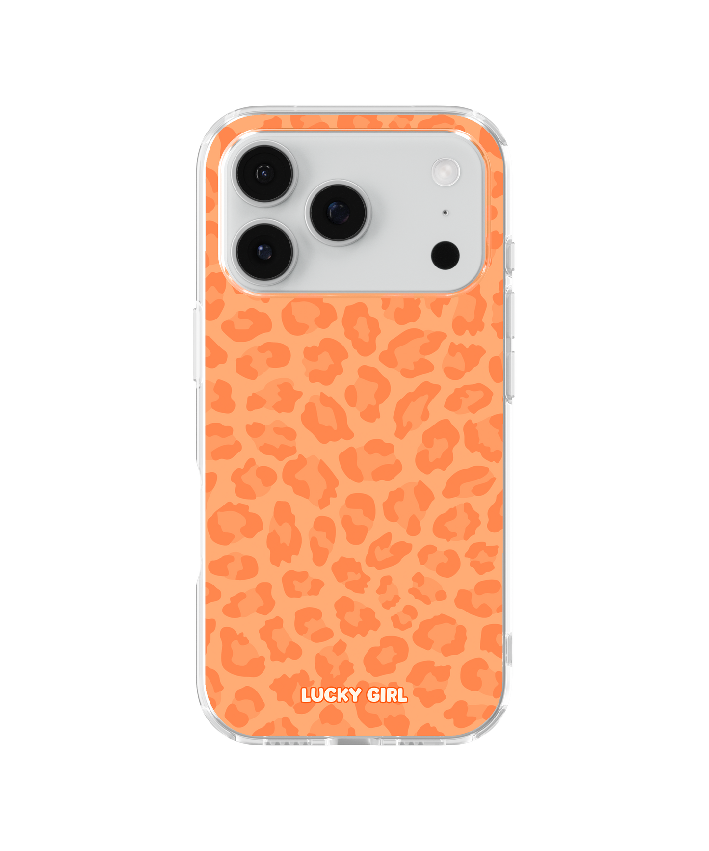 Tangerine Leopard Clear Case Insert