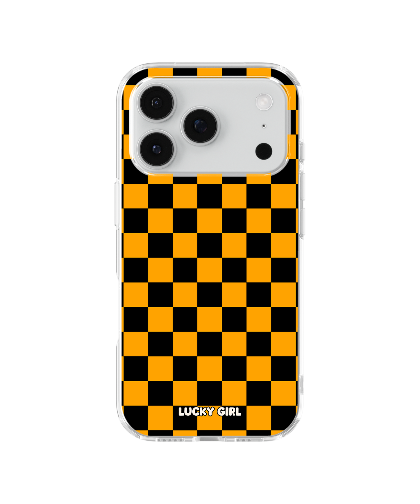 Creamsicle Checkers Clear Case Insert
