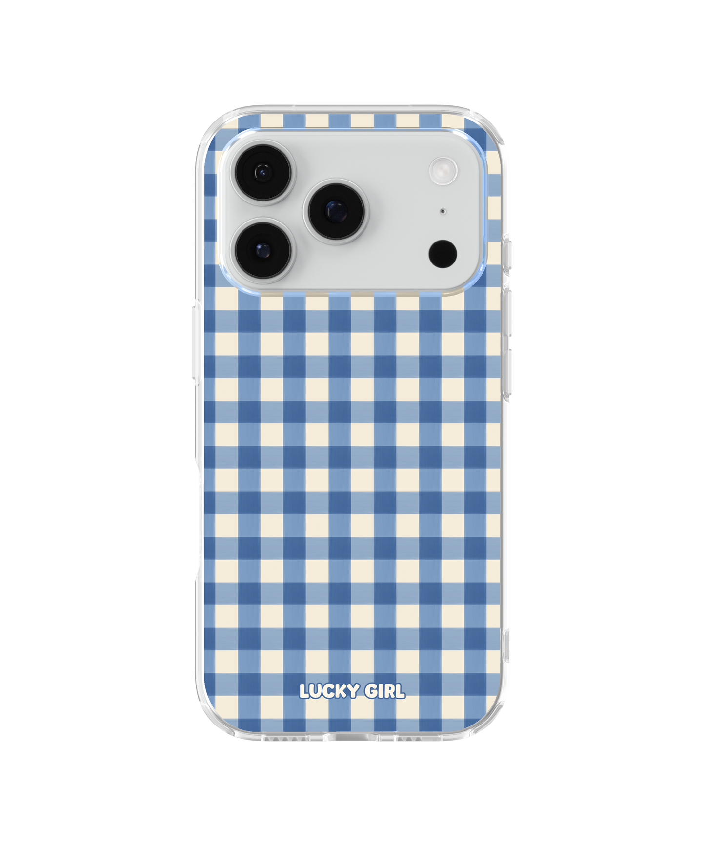 Blueberry Gingham Clear Case Insert