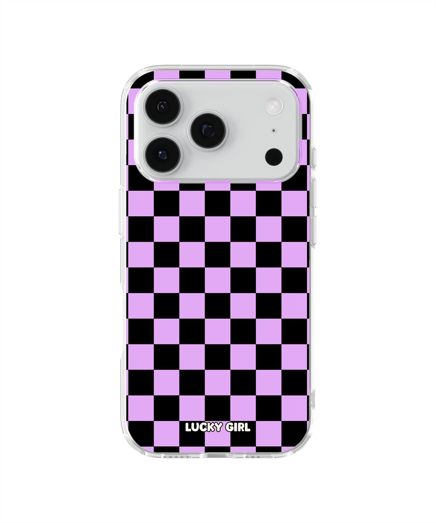 Lavender Checkers Clear Case Insert