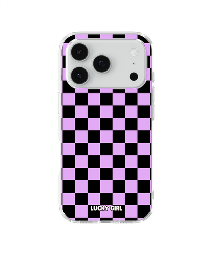 Lavender Checkers Clear Case Insert
