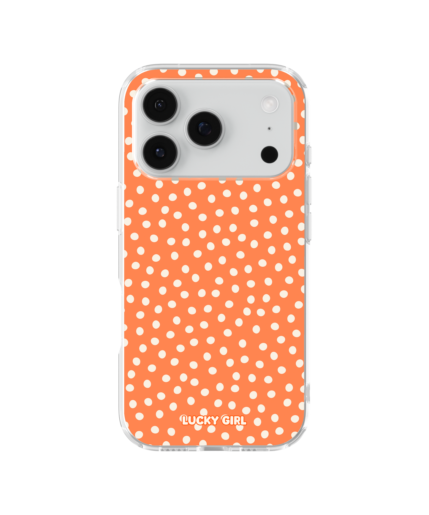 Tangerine Dots Clear Case Insert