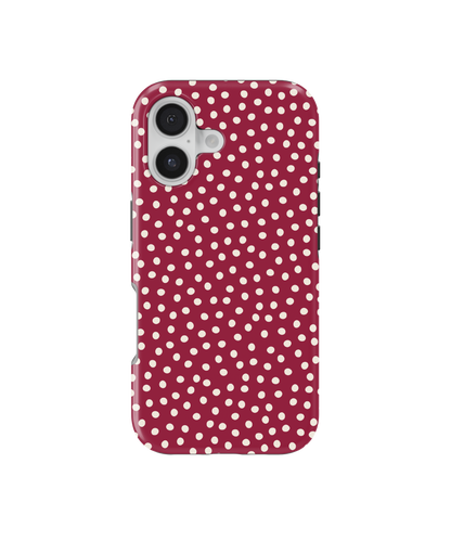 Black Cherry Dots MagSafe Phone Case