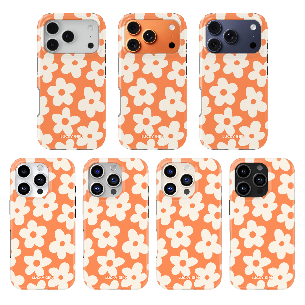 Tangerine Big Blooms Phone Case