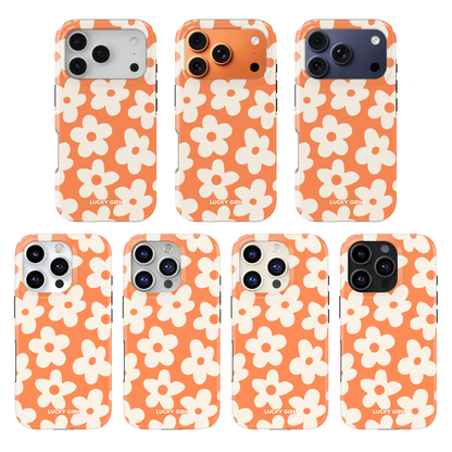 Tangerine Big Blooms Phone Case