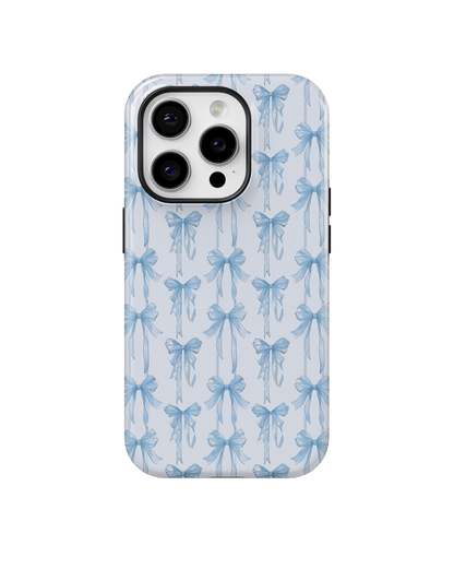 Blue Blushing Bows MagSafe Phone Case