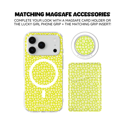 Electric Lime Little Blooms Clear Case Insert