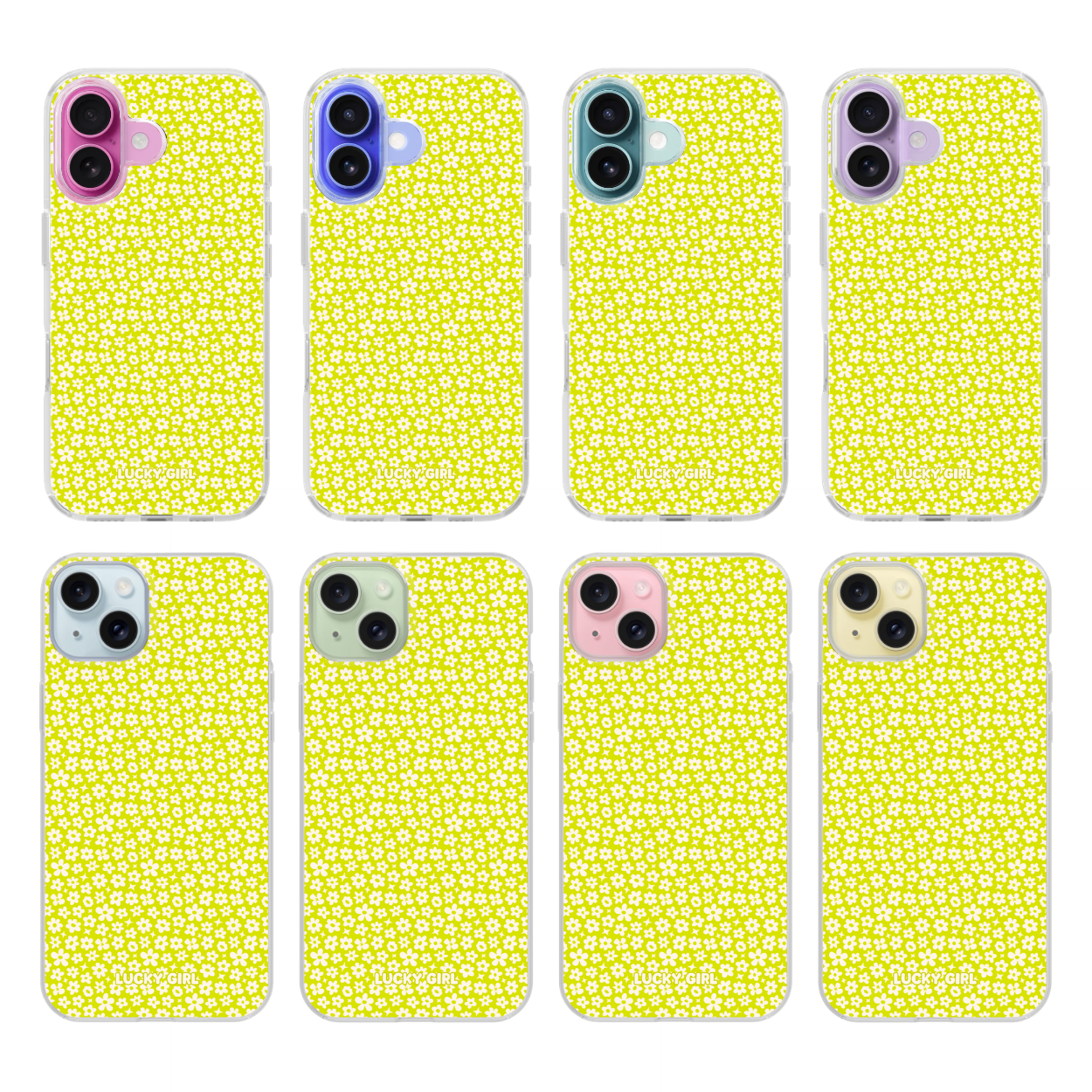 Electric Lime Little Blooms Clear Case Insert