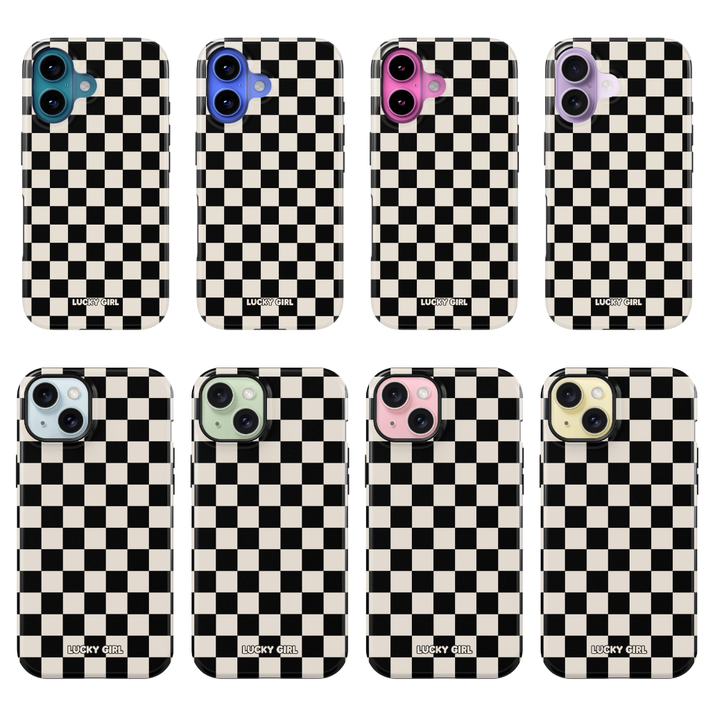 Onyx Checkers II Phone Case