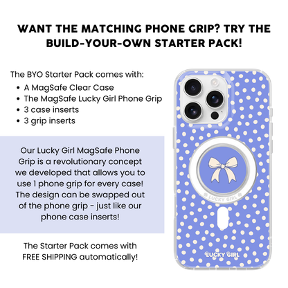 Bluebell Dots Clear Case Insert