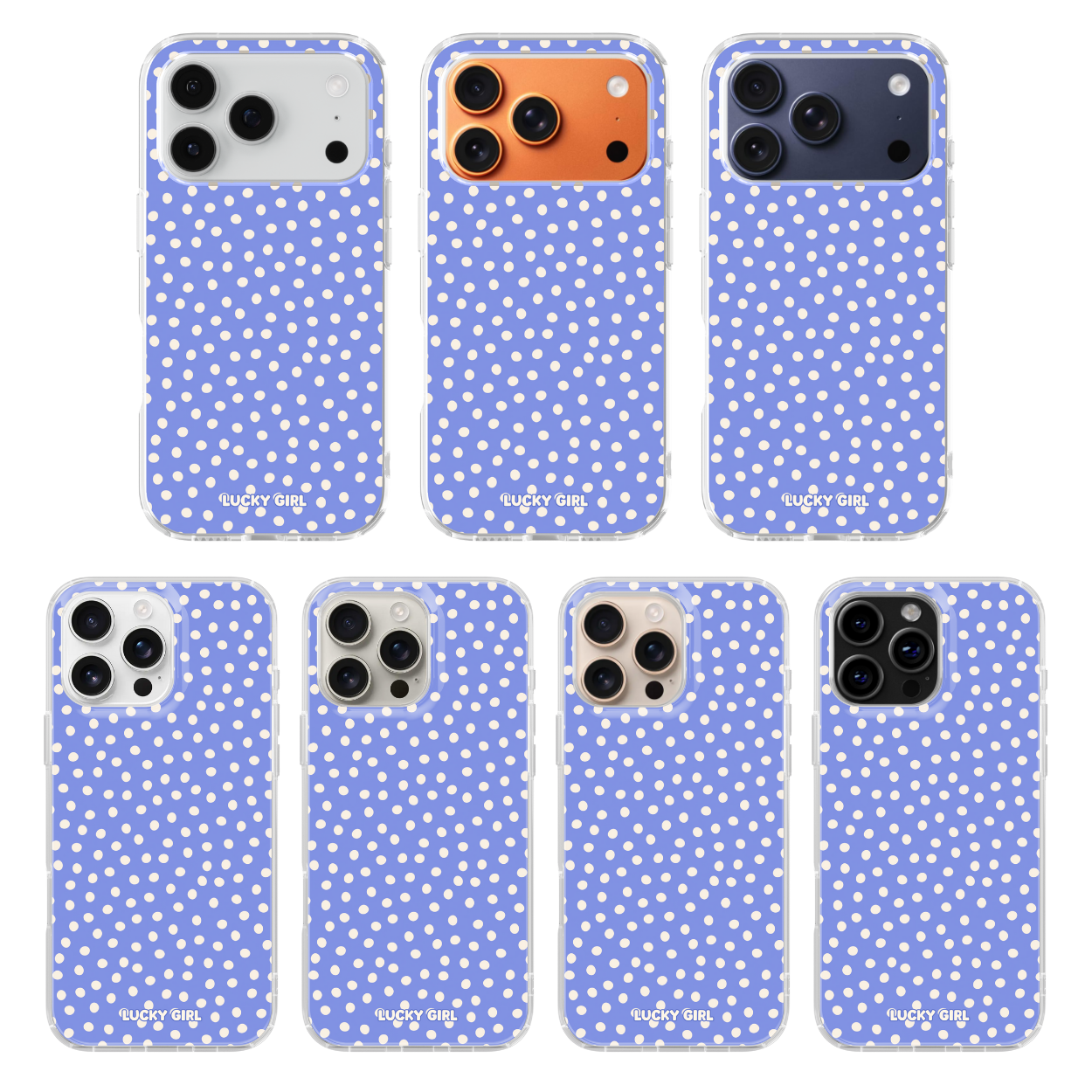 Bluebell Dots Clear Case Insert