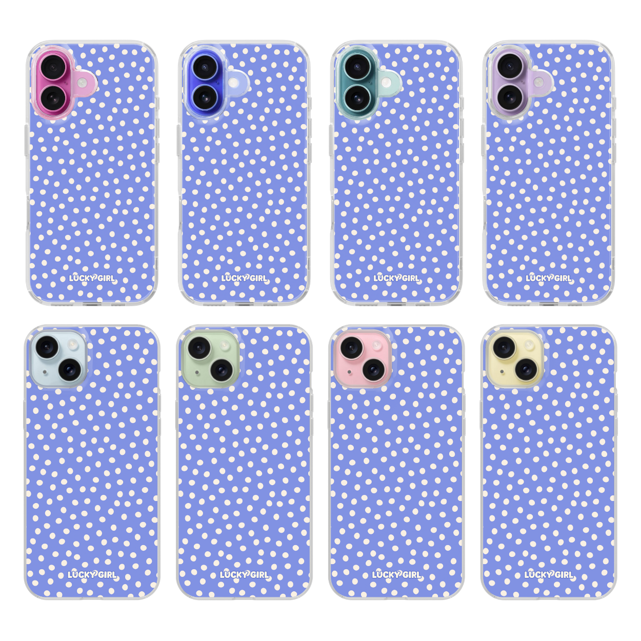 Bluebell Dots Clear Case Insert