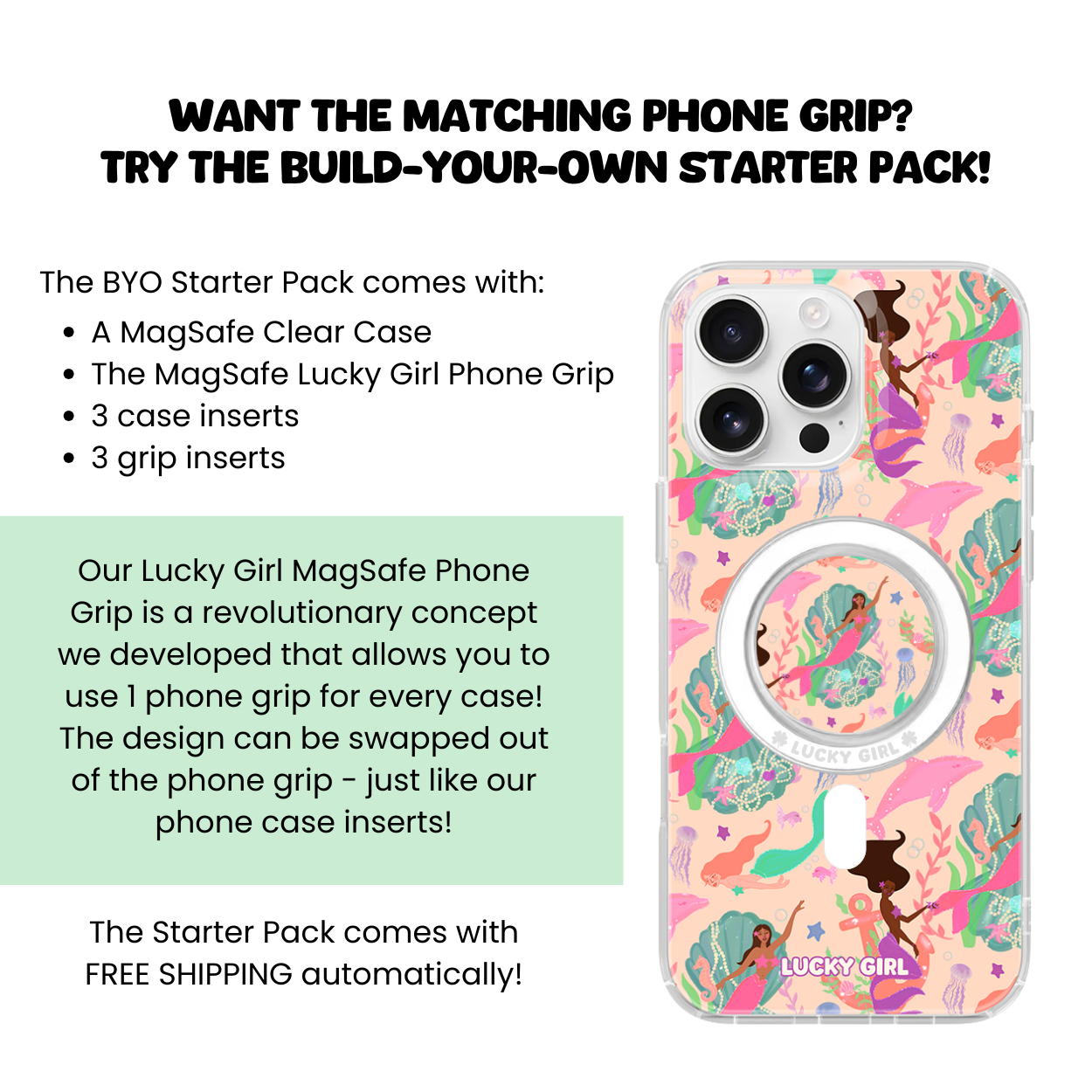 Mermaid Cove Clear Case Insert