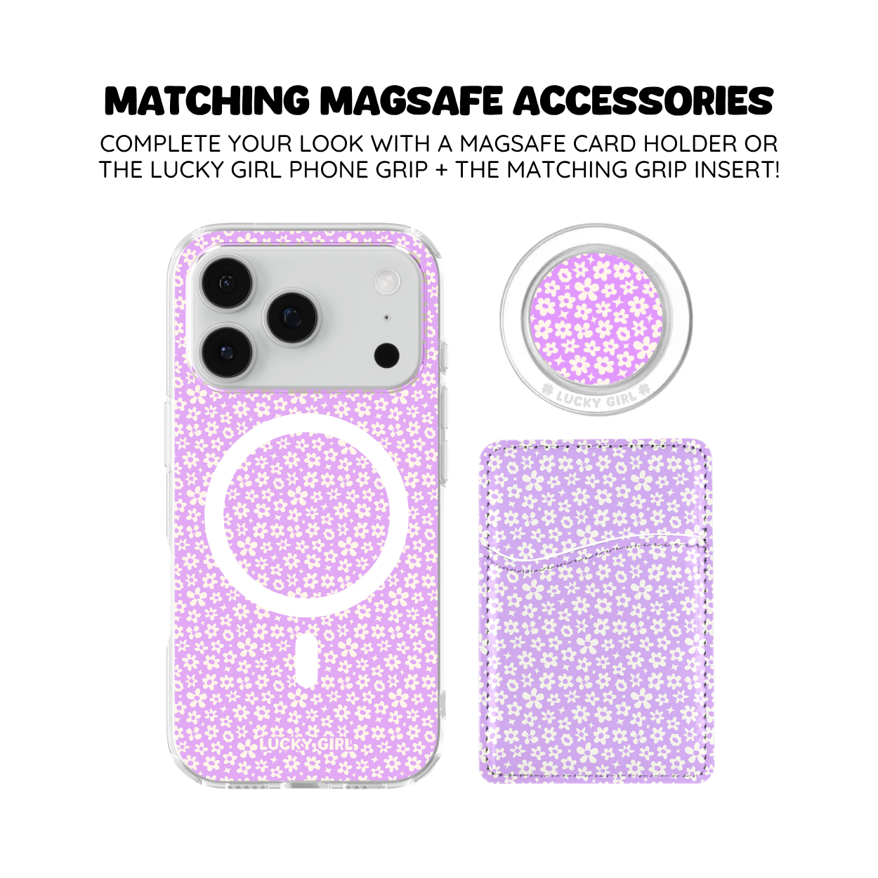 Lavender Little Blooms Clear Case Insert