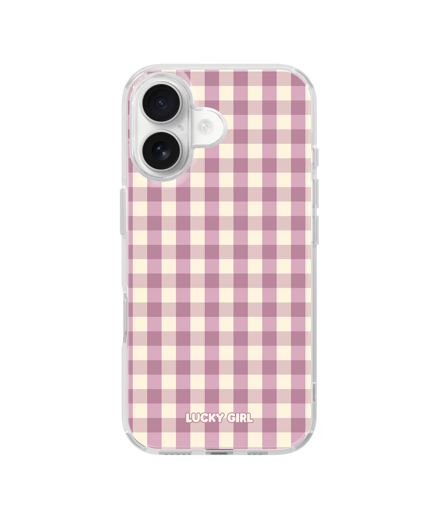Plum Gingham Clear Case Insert