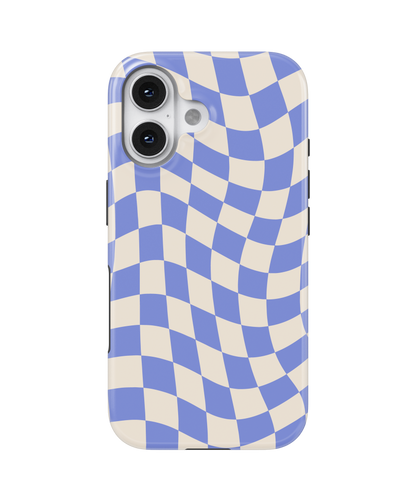 Bluebell Wavy Checkers II MagSafe Phone Case