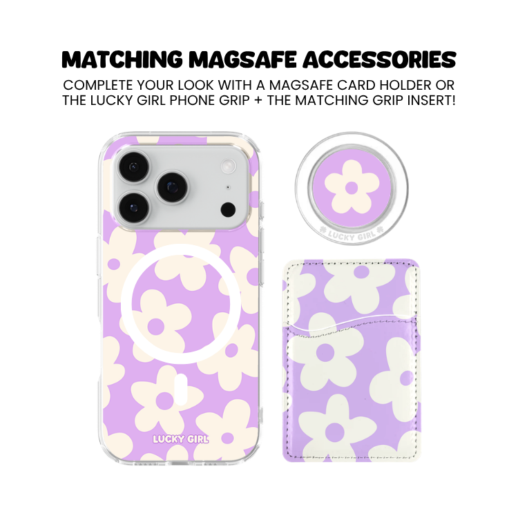 Lilac Big Blooms Clear Case Insert