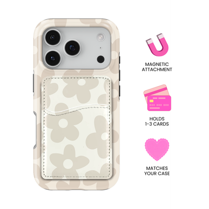 Vanilla Milkshake Big Blooms MagSafe Card Holder