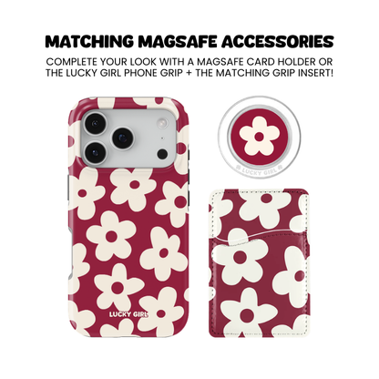 Black Cherry Big Blooms Phone Case