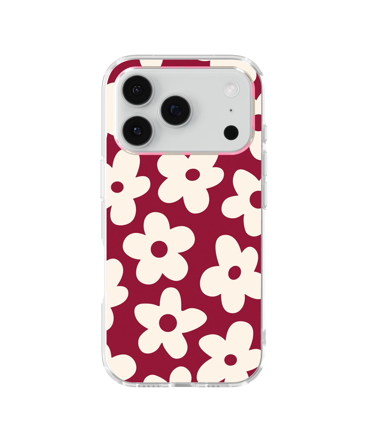 Black Cherry Big Blooms Clear Case Insert