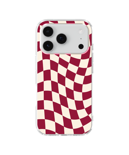 Black Cherry Wavy Checkers II Clear Case Insert