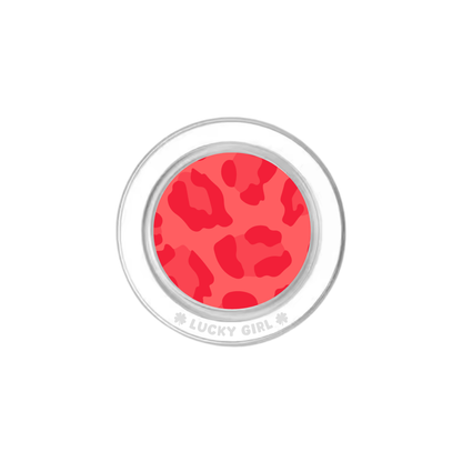 Vermillion Leopard Phone Grip Insert