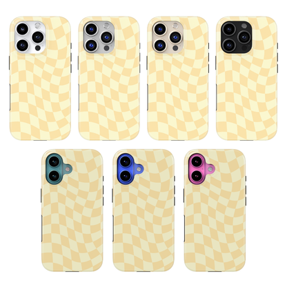 Banana Whispers Wavy Checkers MagSafe Phone Case