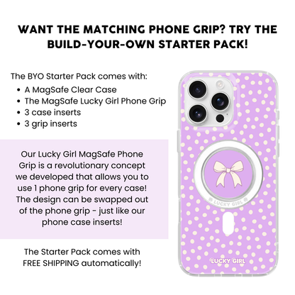 Lilac Dots Clear Case Insert