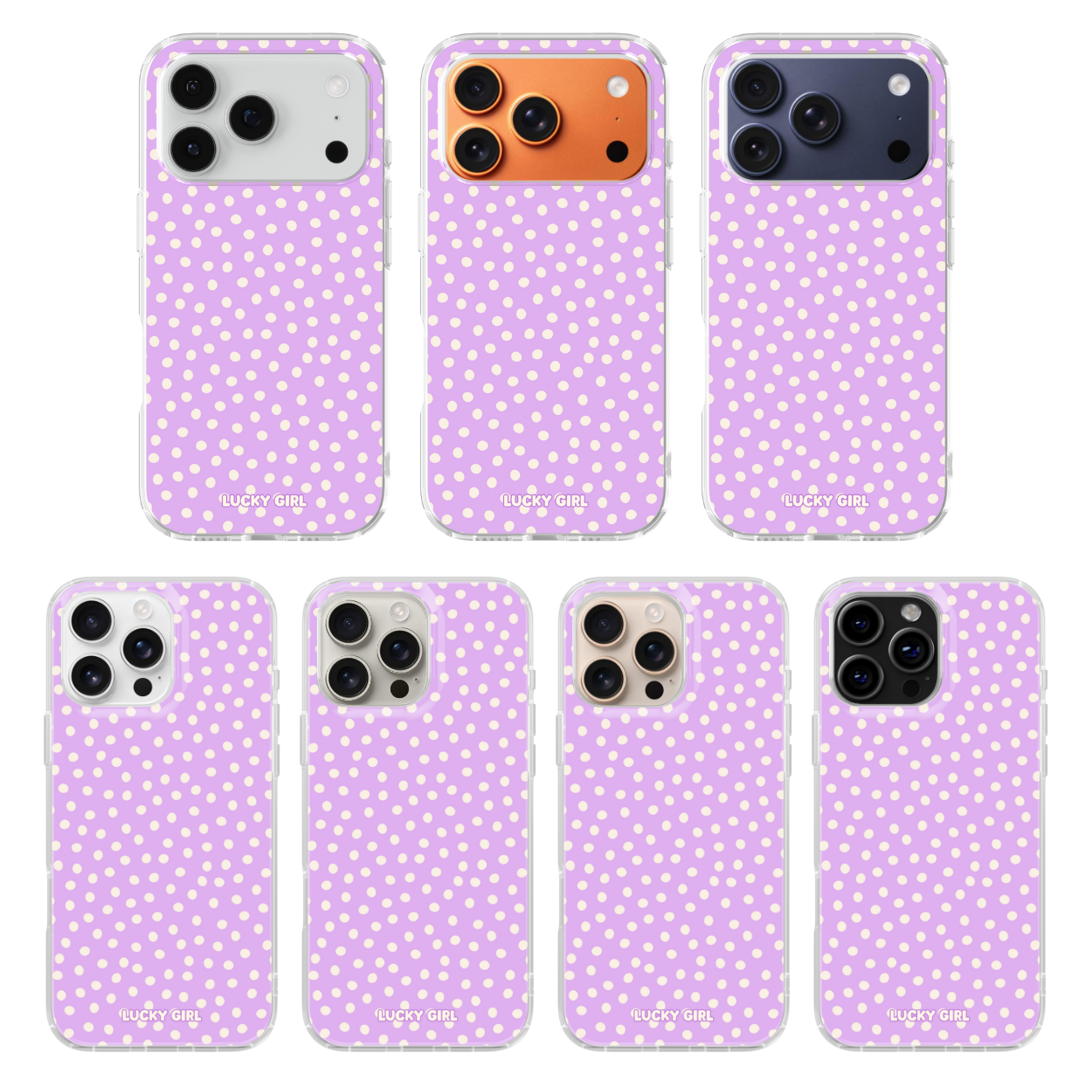 Lilac Dots Clear Case Insert