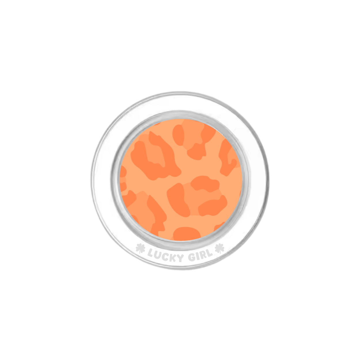 Tangerine Leopard Phone Grip Insert