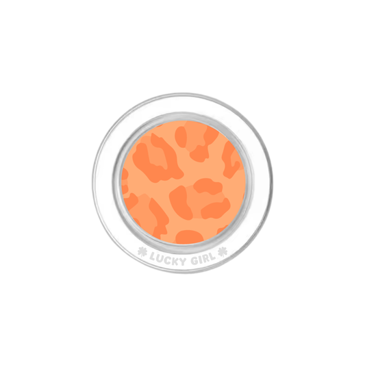 Tangerine Leopard Phone Grip Insert