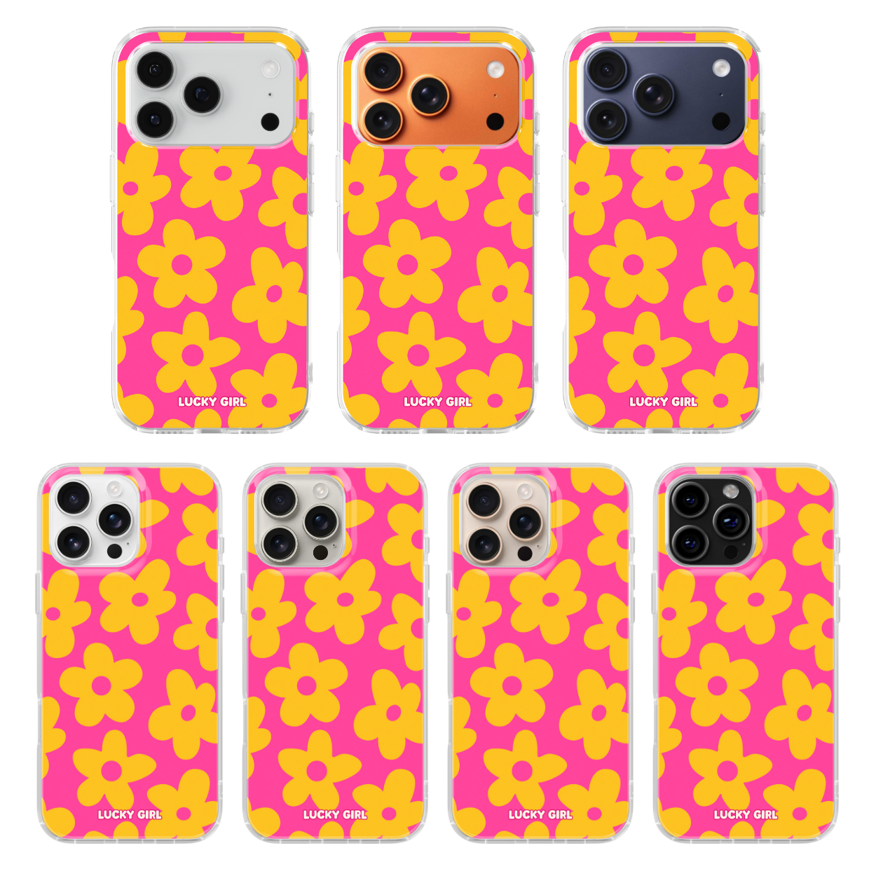 Pink Lemonade Big Blooms Clear Case Insert