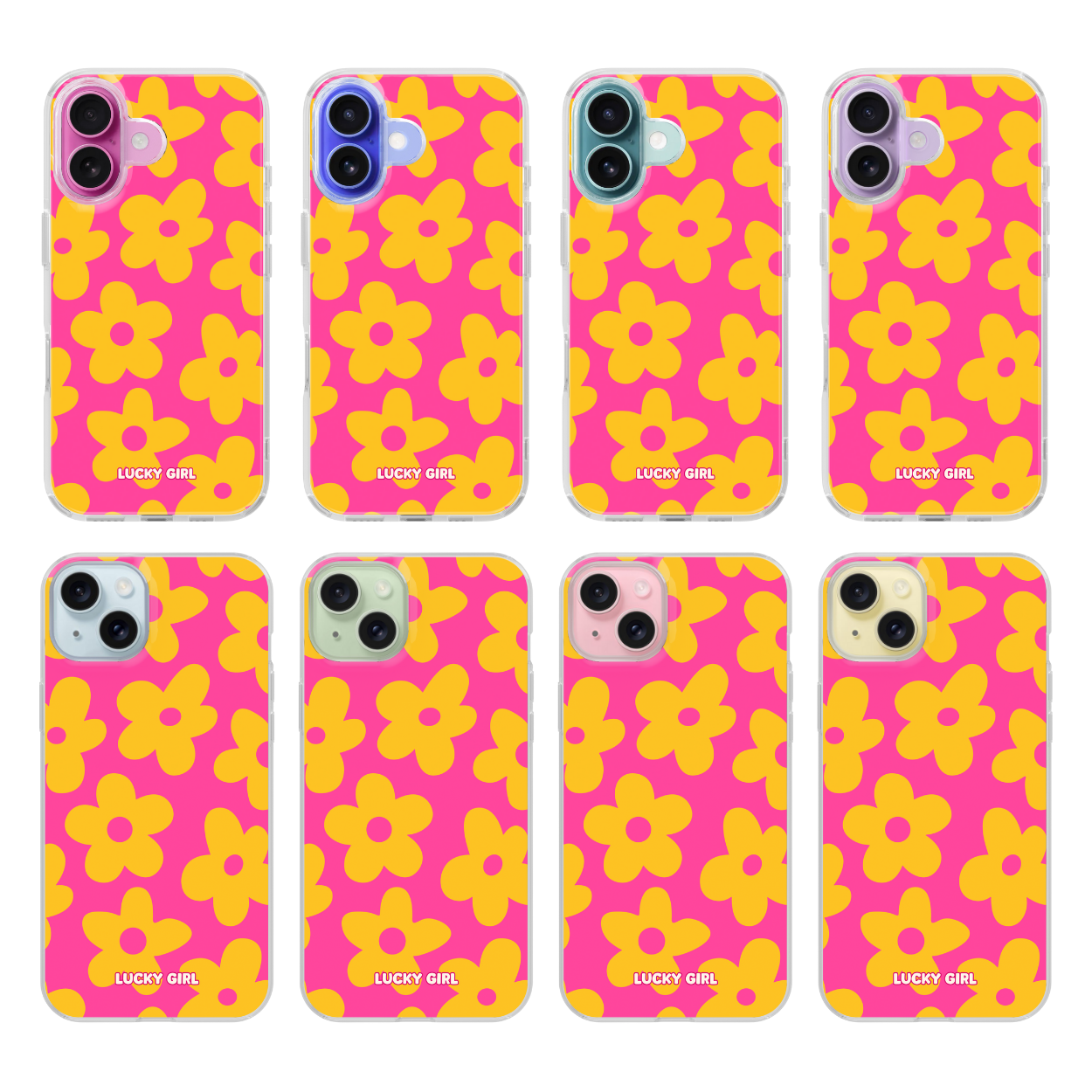 Pink Lemonade Big Blooms Clear Case Insert
