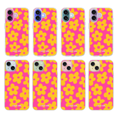 Pink Lemonade Big Blooms Clear Case Insert