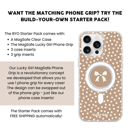 Chestnut Dots Clear Case Insert