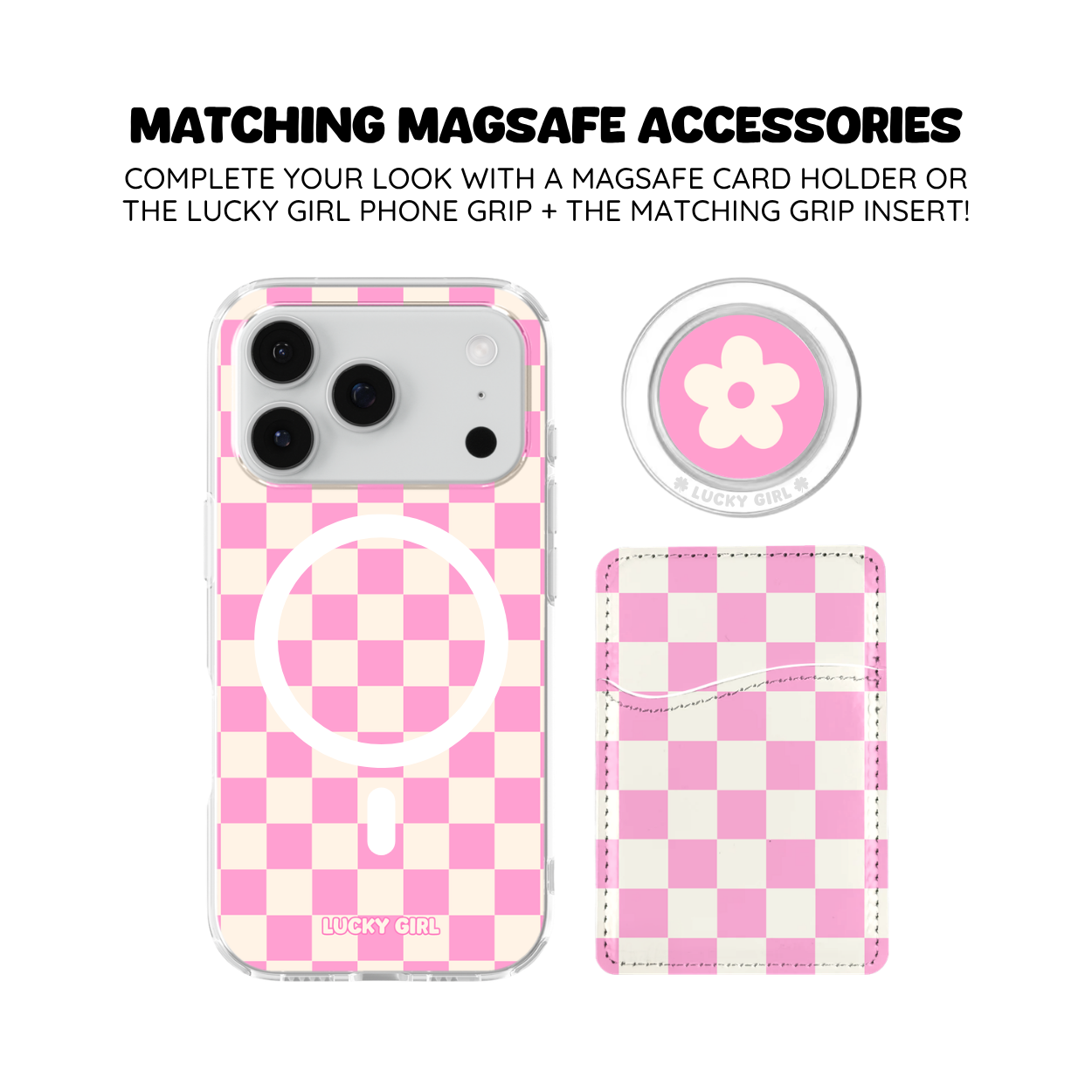 Bubblegum Checkers II Clear Case Insert