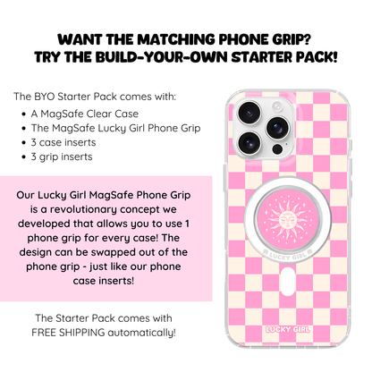 Bubblegum Checkers II Clear Case Insert