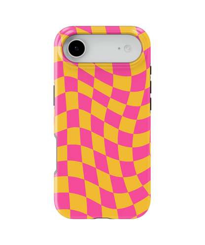 Pink Lemonade Wavy Checkers MagSafe Phone Case
