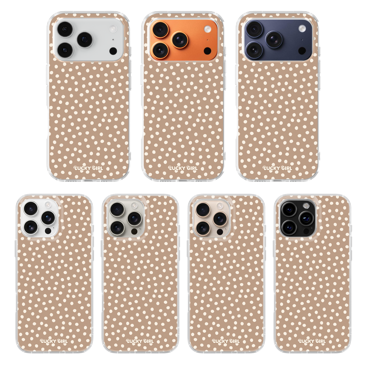 Chestnut Dots Clear Case Insert