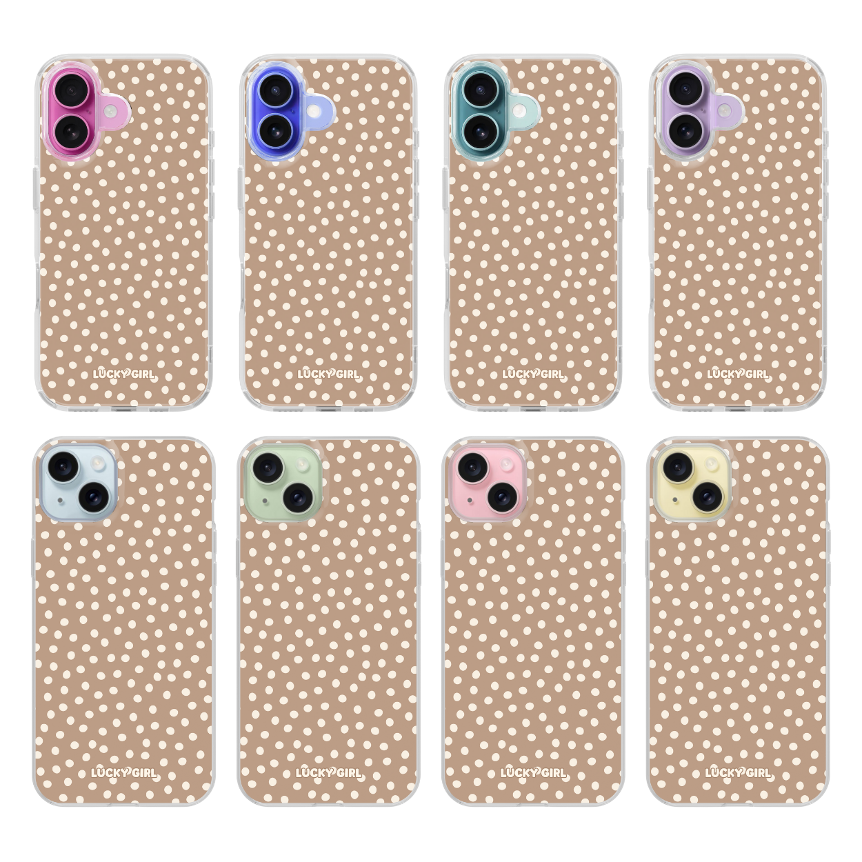 Chestnut Dots Clear Case Insert