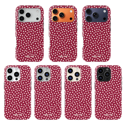Black Cherry Dots Phone Case
