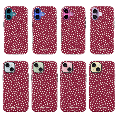 Black Cherry Dots Phone Case