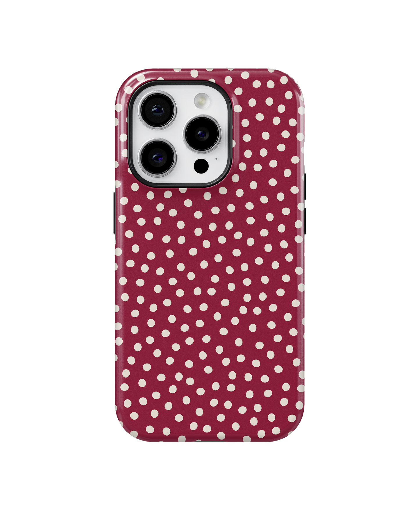 Black Cherry Dots MagSafe Phone Case