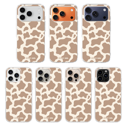 Chestnut Cow Print Clear Case Insert