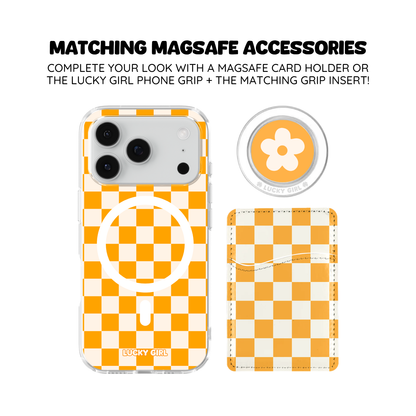 Creamsicle Checkers II Clear Case Insert
