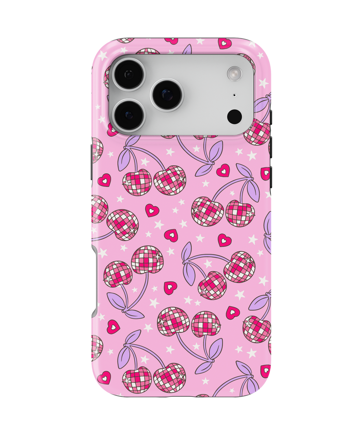 Pink & Purple Disco Cherries MagSafe Phone Case