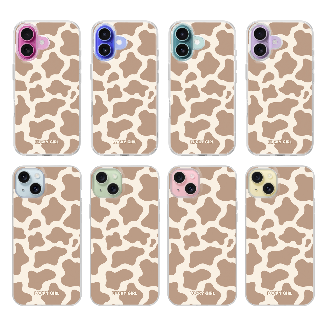 Chestnut Cow Print Clear Case Insert