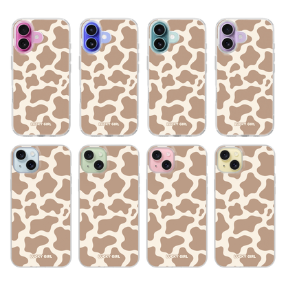Chestnut Cow Print Clear Case Insert